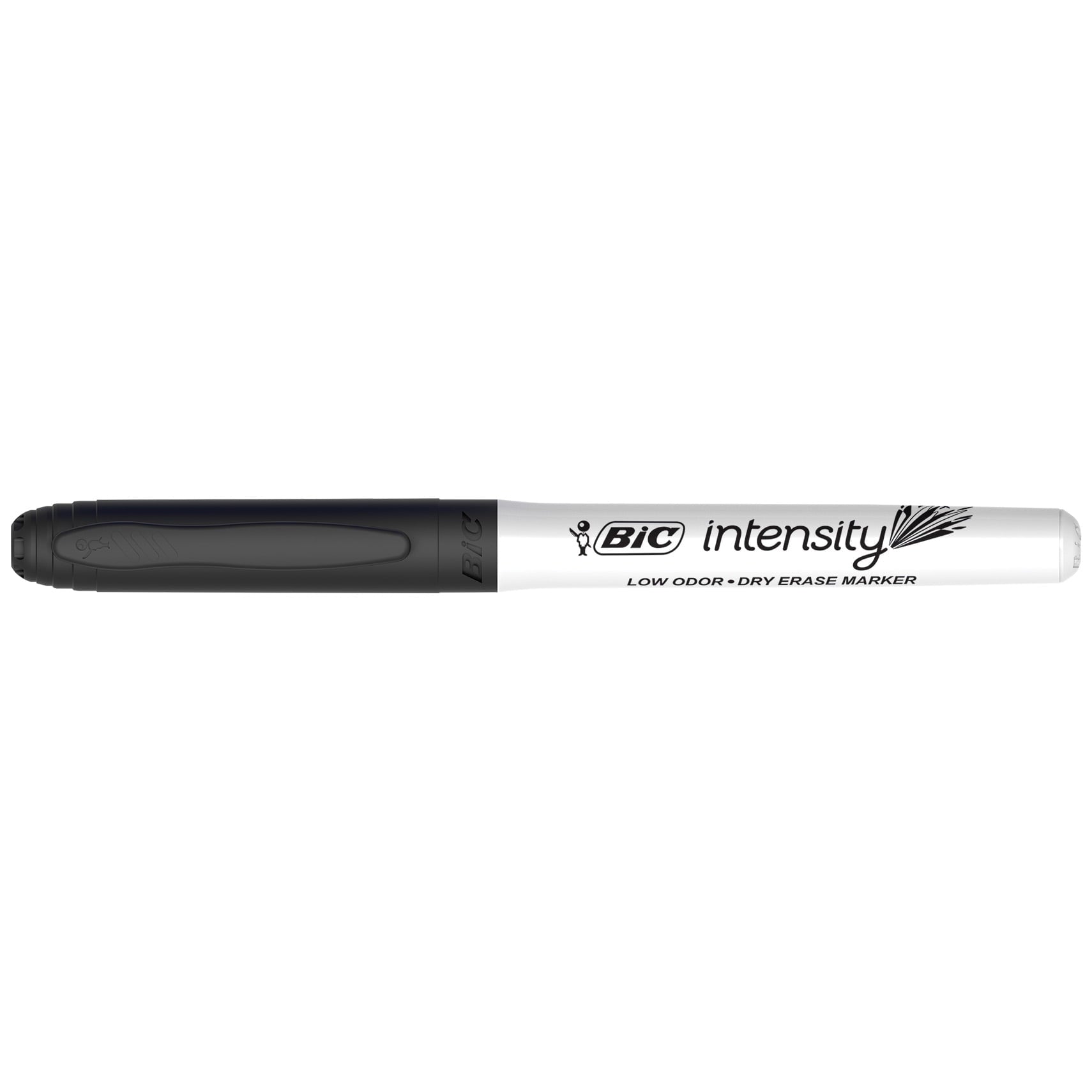 BIC Intensity Black Low Odor Dry Erase Markers, Fine Tip, 12-Count Pack