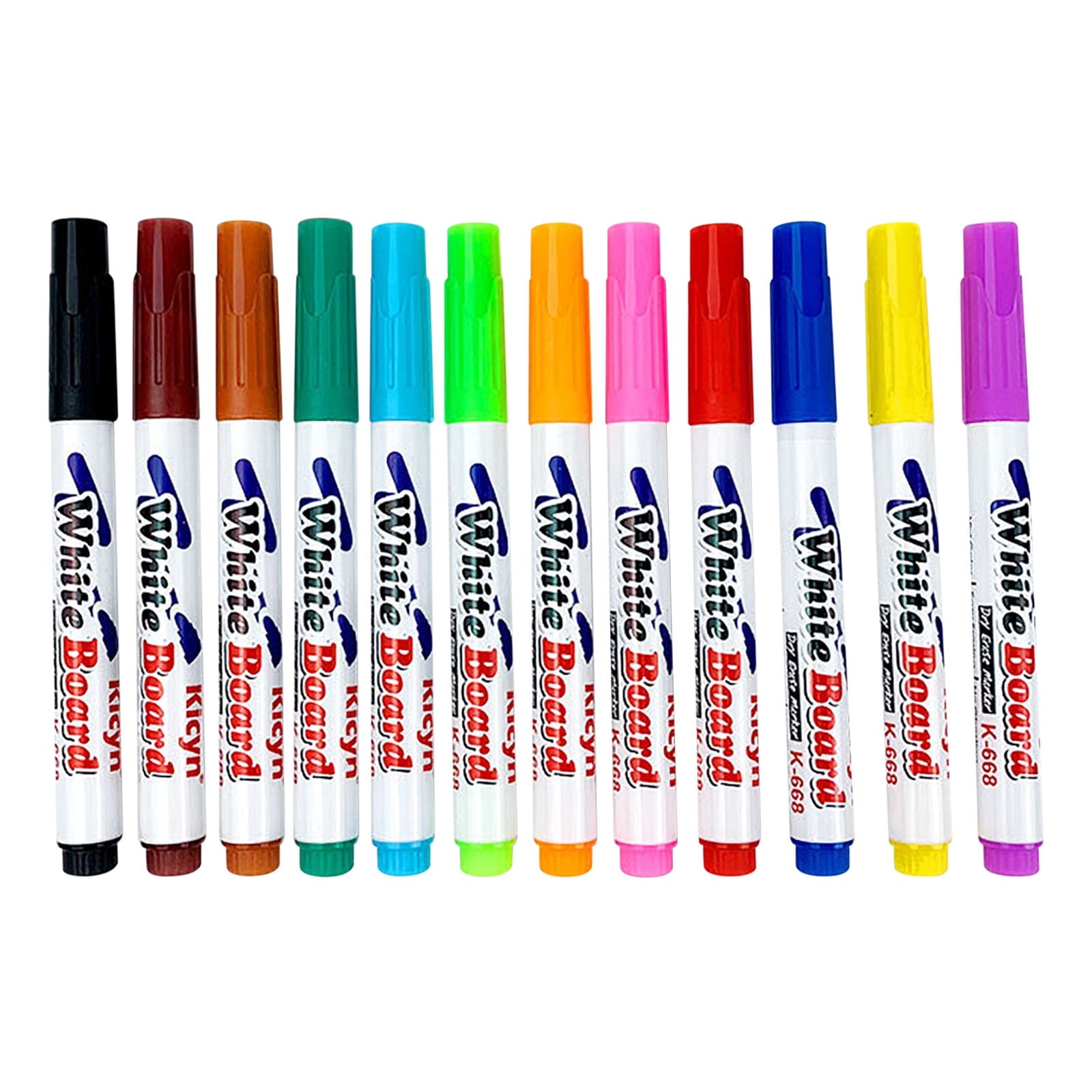 12Pack Water-Based Whiteboard Pen Easy-To-Erasable Marker 10Ml