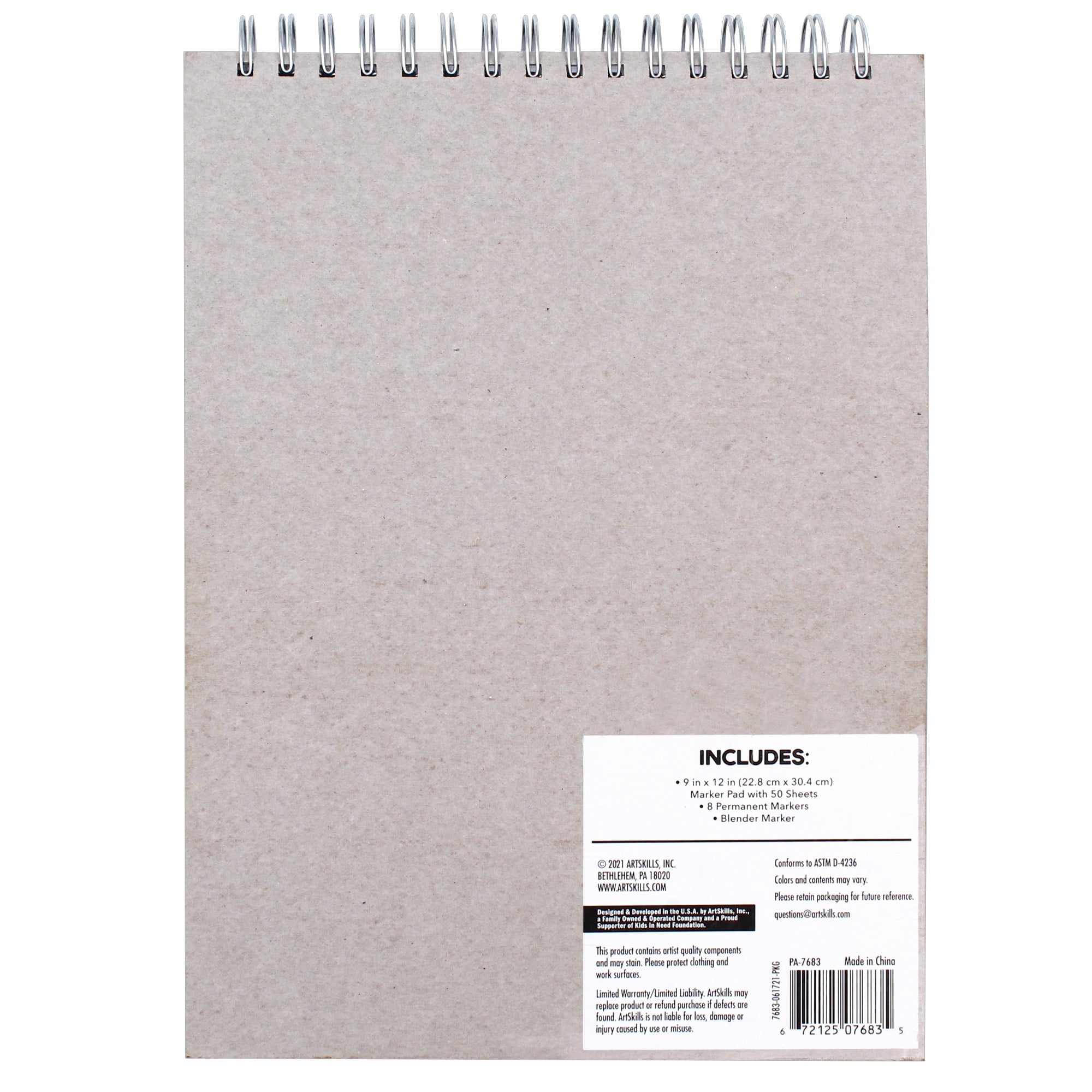 ArtSkills Dual Tip Alcohol Marker Set with 9" x 12" Paper Pad, Art Markers, 10 Pieces